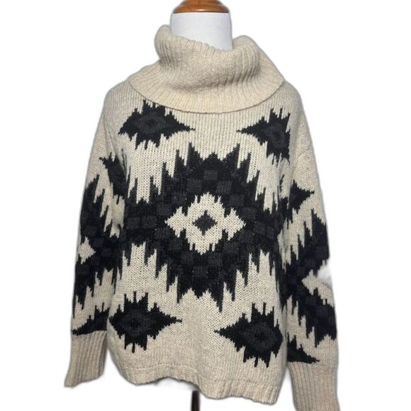 Denim & Supply Ralph Lauren Sweaters - Ralph Lauren Denim & Supply Sweater Women's Large Turtleneck Aztec Silk Western